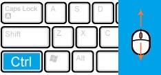 按住“Ctrl”键滚动鼠标滚轮键即可放大或缩小网页 按住“Ctrl”键滚动鼠标滚轮键即可放大或缩小网页