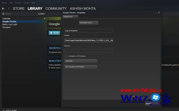 Win10系统中怎么将Store游戏应用添加到Steam